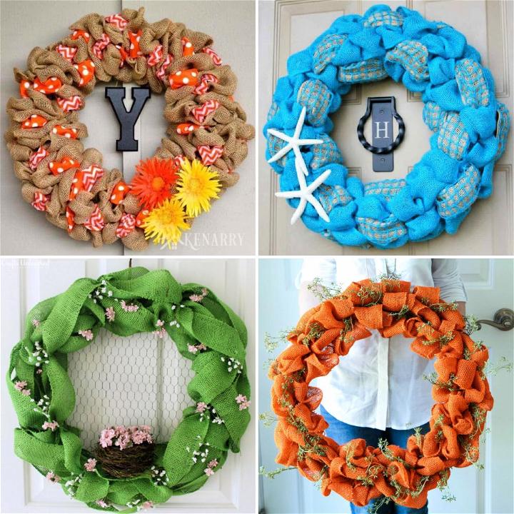 How To Make A Burlap Wreath Different Ways Blitsy