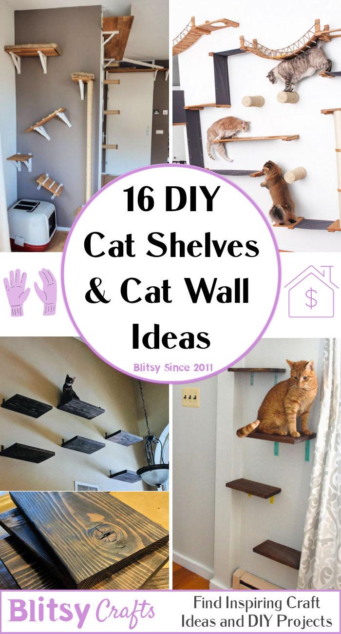 16 Creative DIY Cat Shelves and cat wall ideas