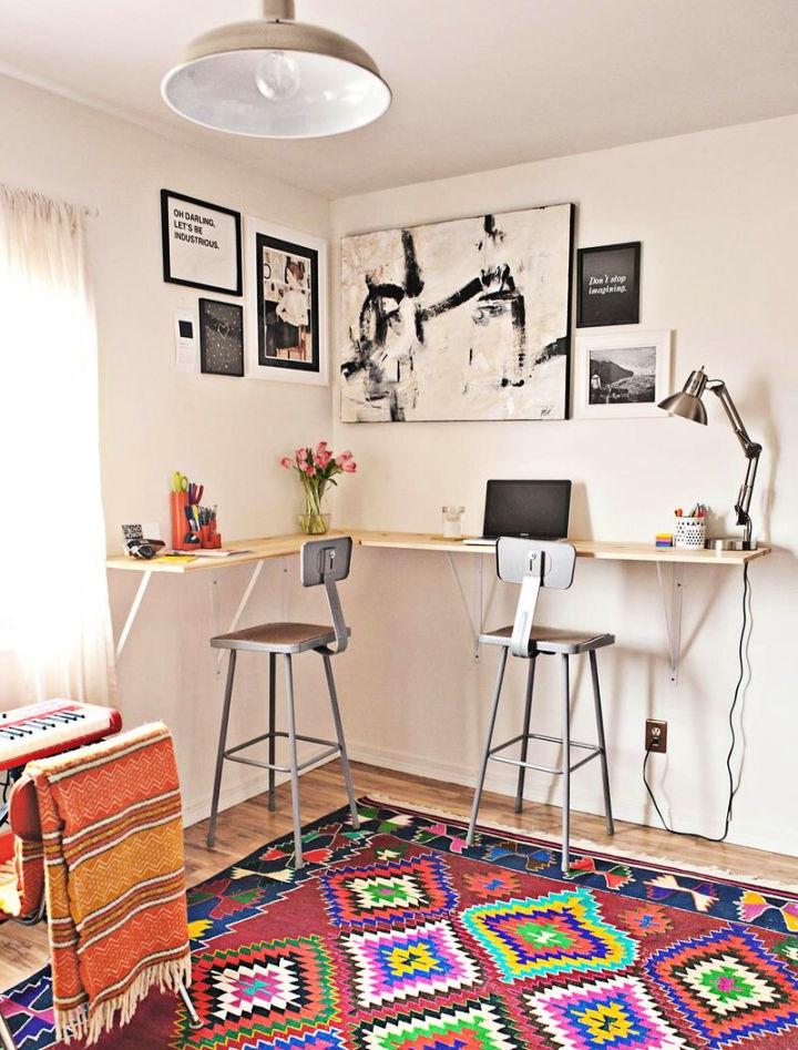 2 Person L Shaped Standing Desk