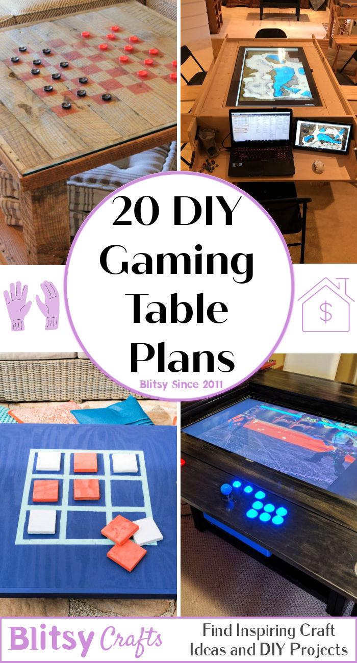 free diy gaming table plans with pdf