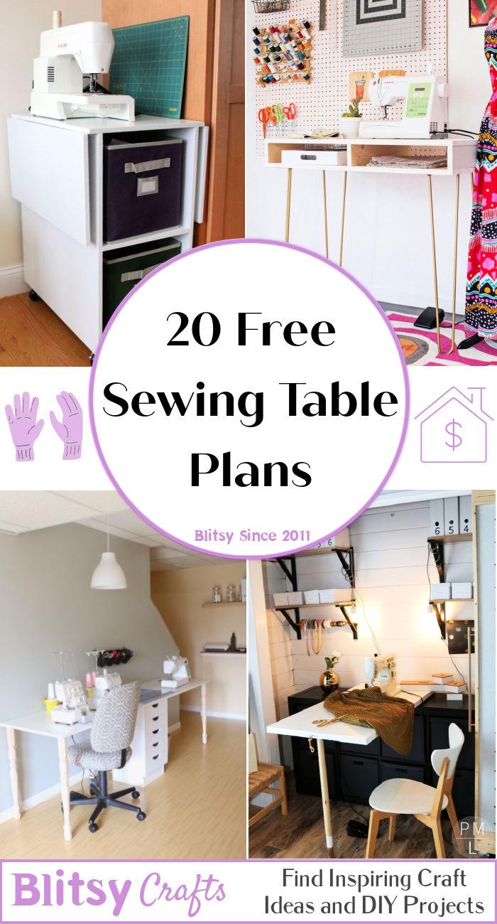 Make A Sewing Machine Table From A Wood Table- Quilted Joy