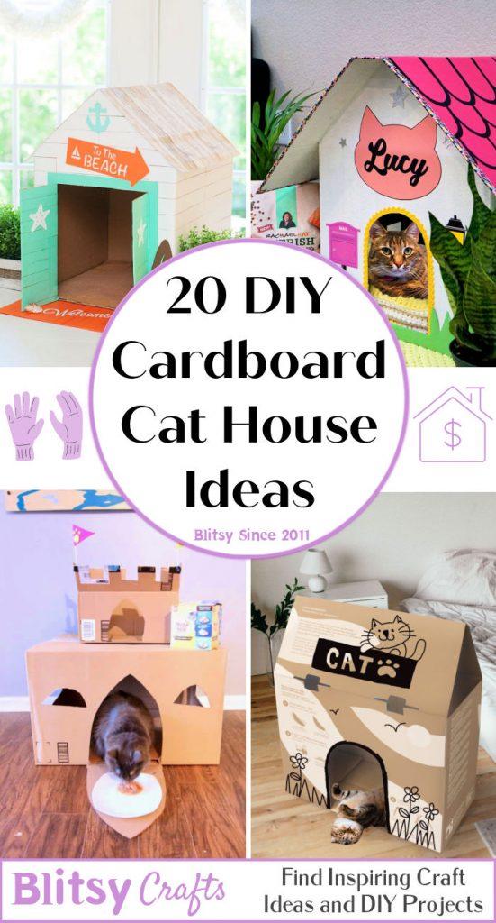 20 Cheap DIY Cardboard Cat House Ideas Blitsy