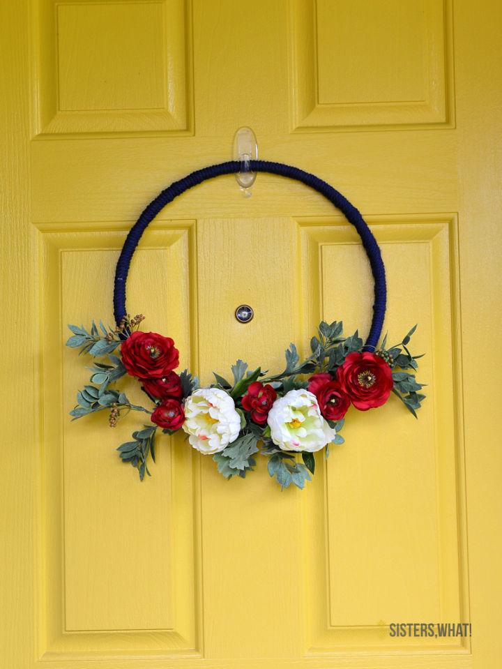 4th of July Floral Summer Wreath