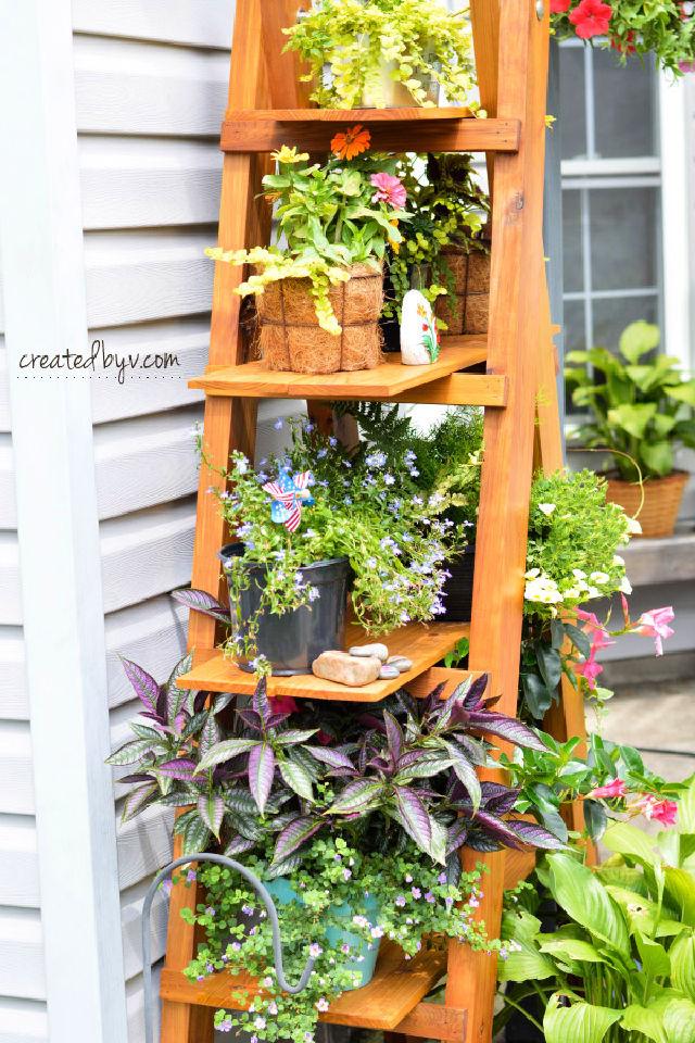 A Frame Folding Plant Stand