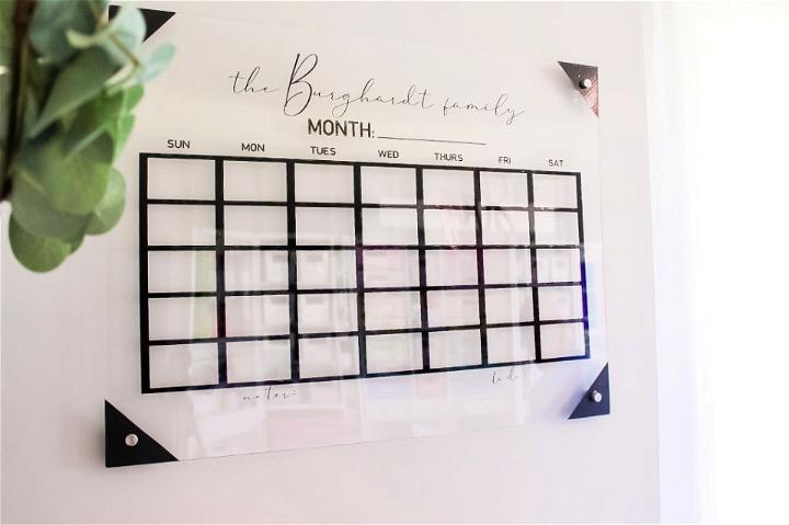 Acrylic Calendar For 25 With The Cricut