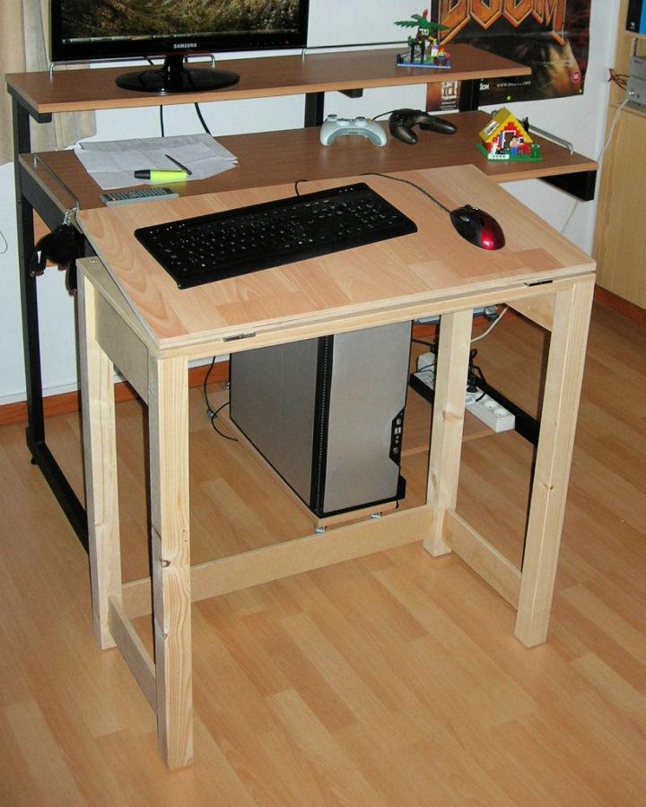 25 Homemade DIY Standing Desk Plans To Build Your Own - Blitsy