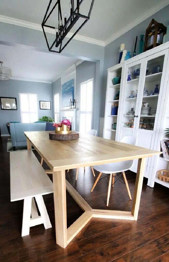 Angled Base Dining Table