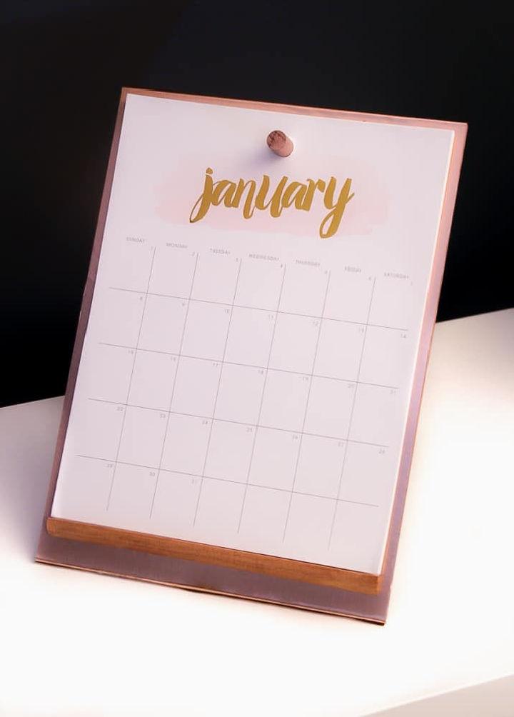 Anthropologie Easel Desk Calendar Knockoff