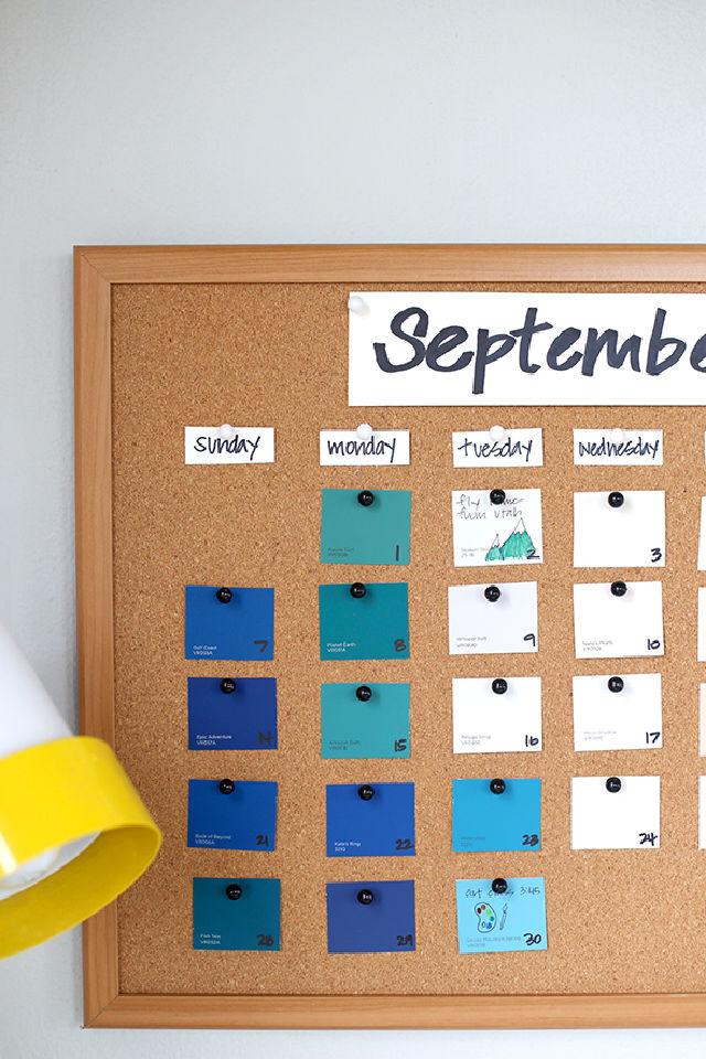 Back To School Paint Chip Calendar