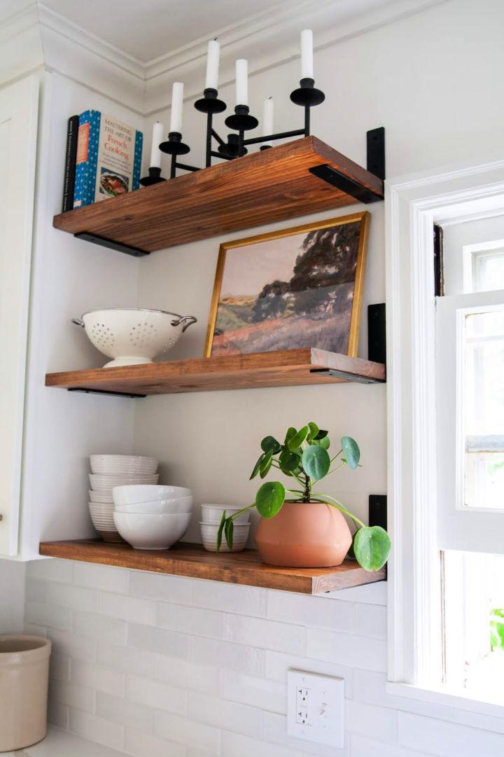 Budget friendly Floating look Open Shelves