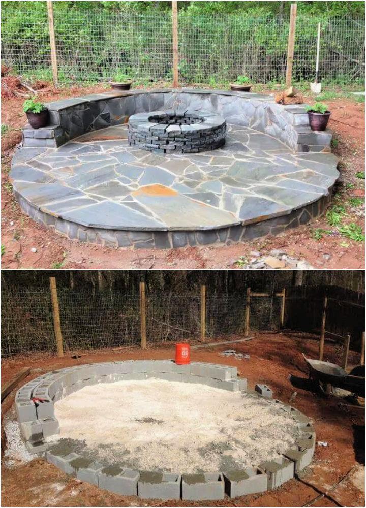Build A Circular Built in Fire Pit
