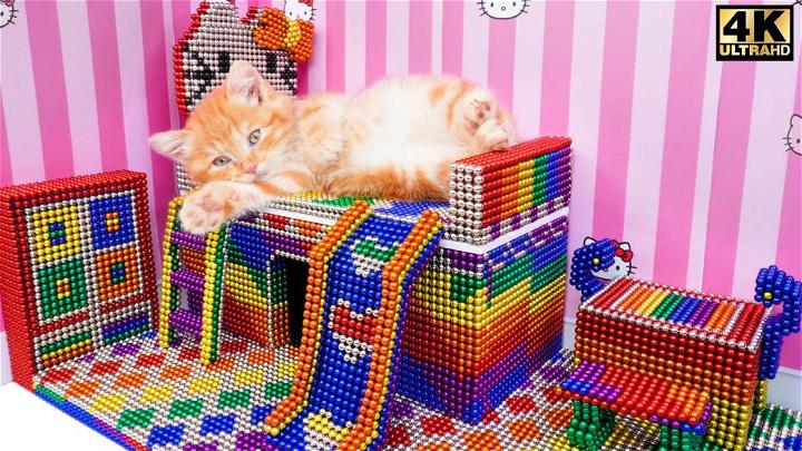 Build Kitty House From Magnetic Balls