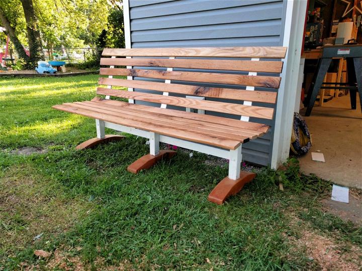 Build Trashed Park Bench With Back