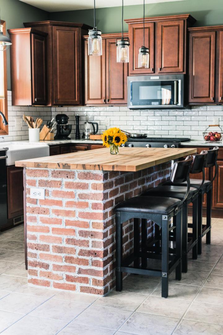 Build Your Own Brick Kitchen Island