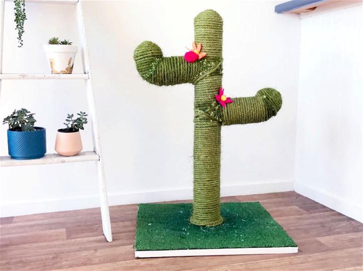 Cactus DIY Cat Scratching Post