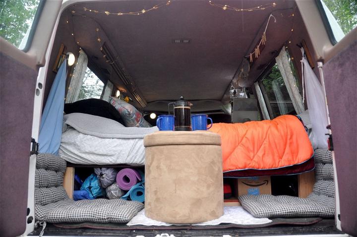 Campervan Bed Frame with Built in Storage 