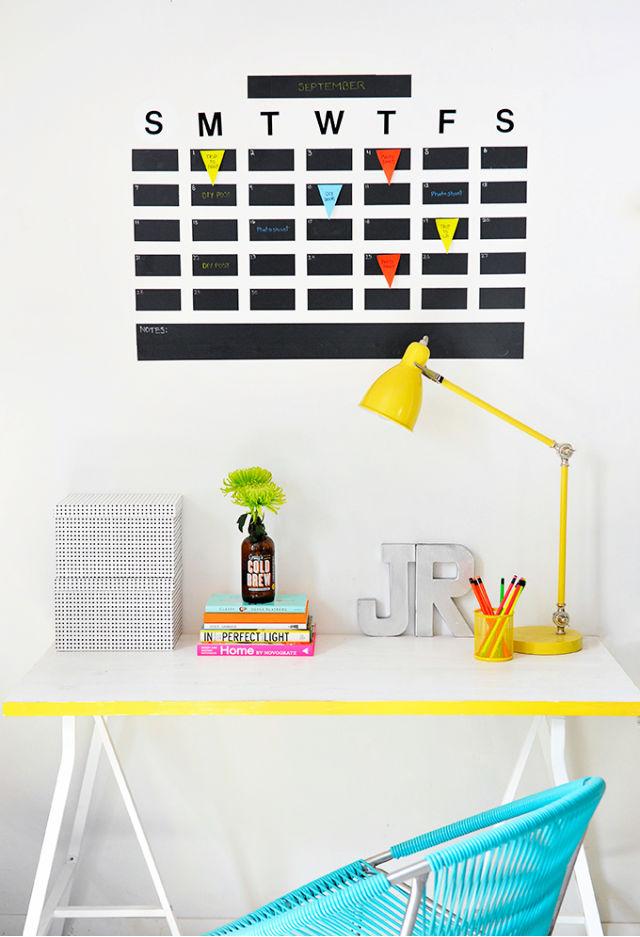 Chalkboard Tape Wall Calendar