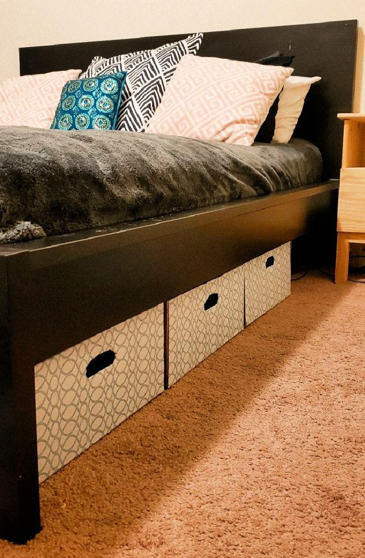 Cheap DIY Under Bed Storage