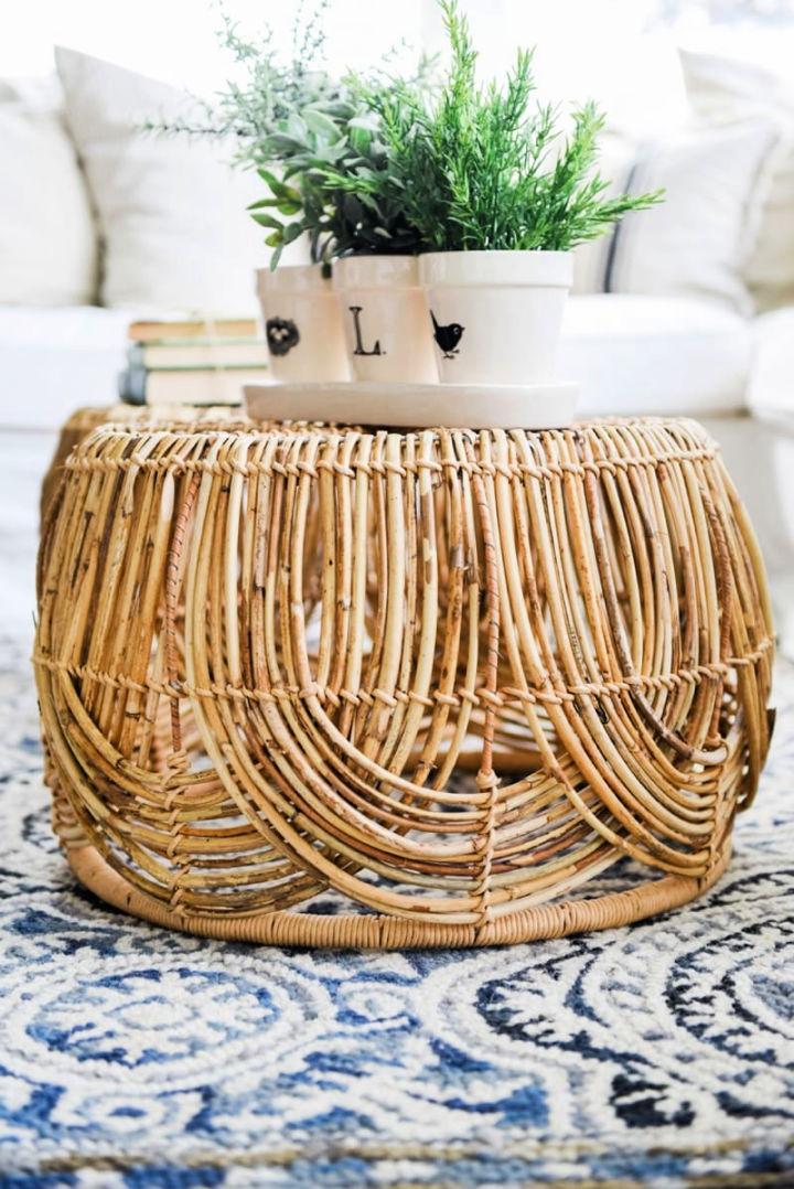 Cheap and Cool Basket Coffee Table