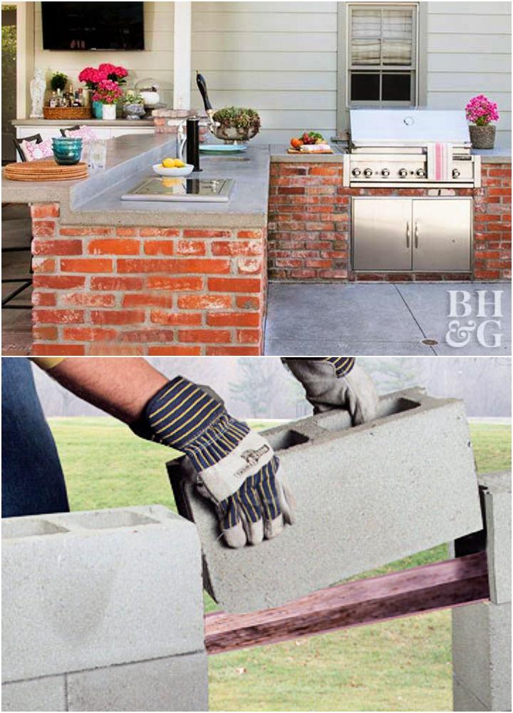 Cinder Block Outdoor Kitchen