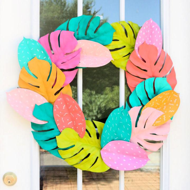 Colorful Palm Leaf Wreath