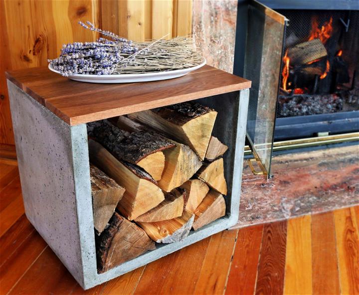 Concrete Log Holder for Firewood