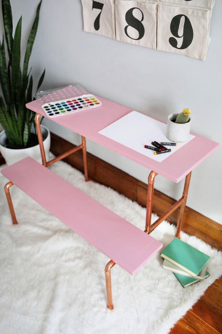 Copper Pipe Childs Desk