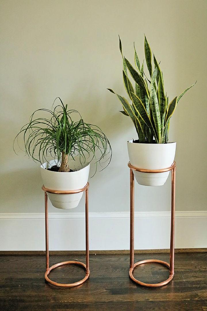 Copper Round Plant Stand