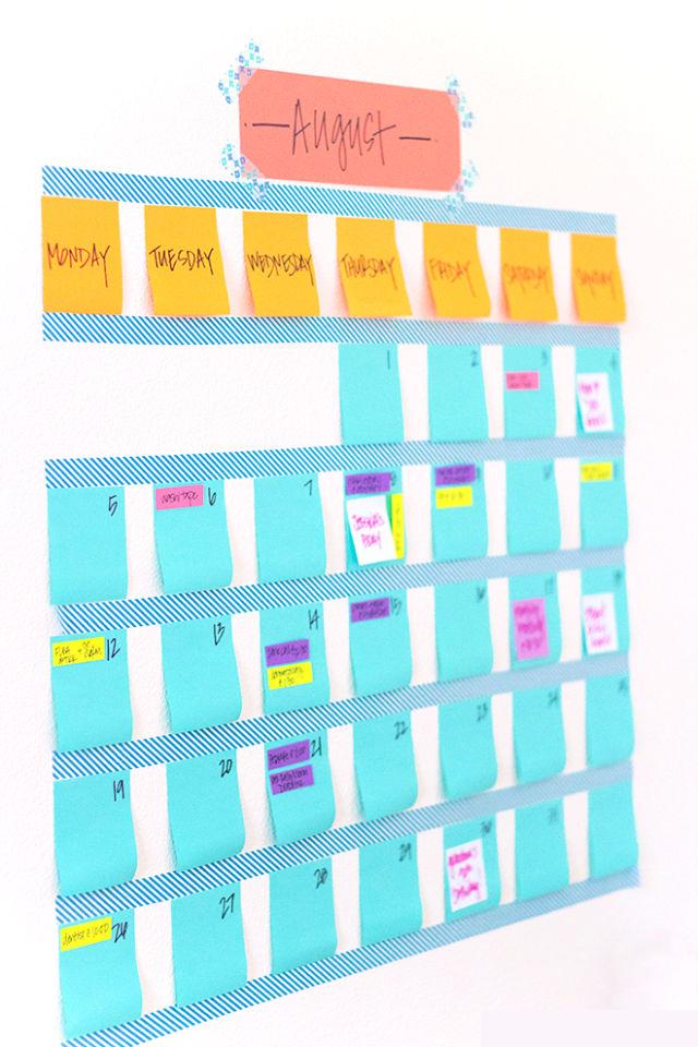 Create A Washi Tape Calendar