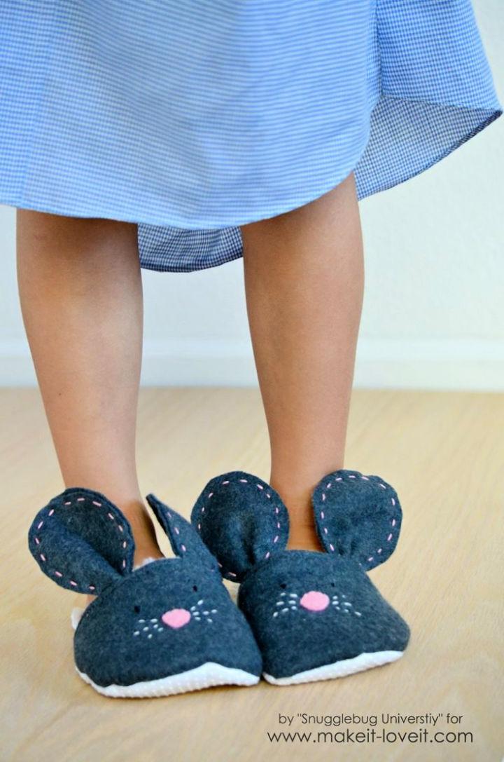 Cute DIY Mouse Slippers