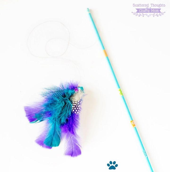 diy feather cat toy