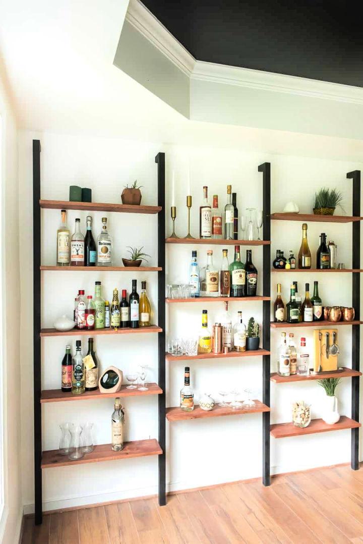 DIY Bar Wall Shelf