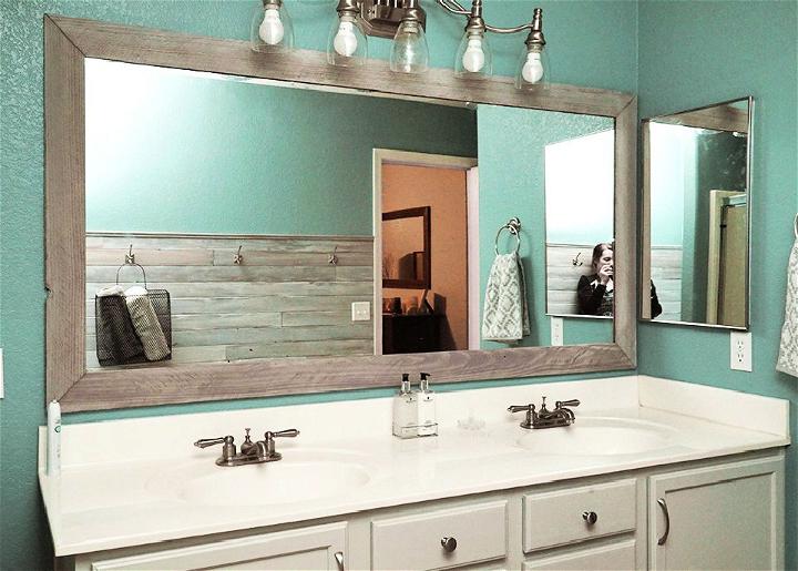 DIY Bathroom Mirror Frame for Under 10