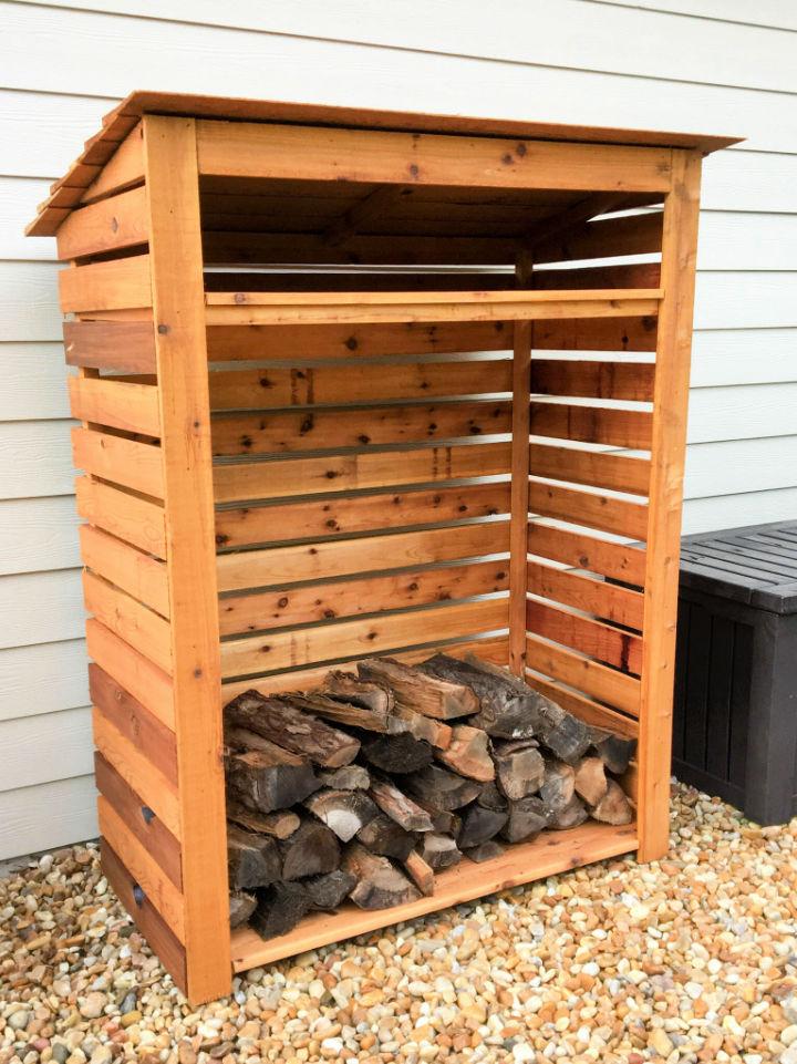 DIY Cedar Firewood Rack