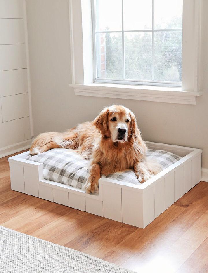 DIY Dog Bed with Shiplap