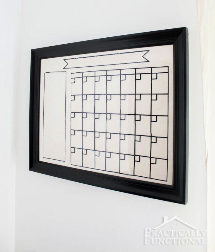 DIY Dry Erase Calendar