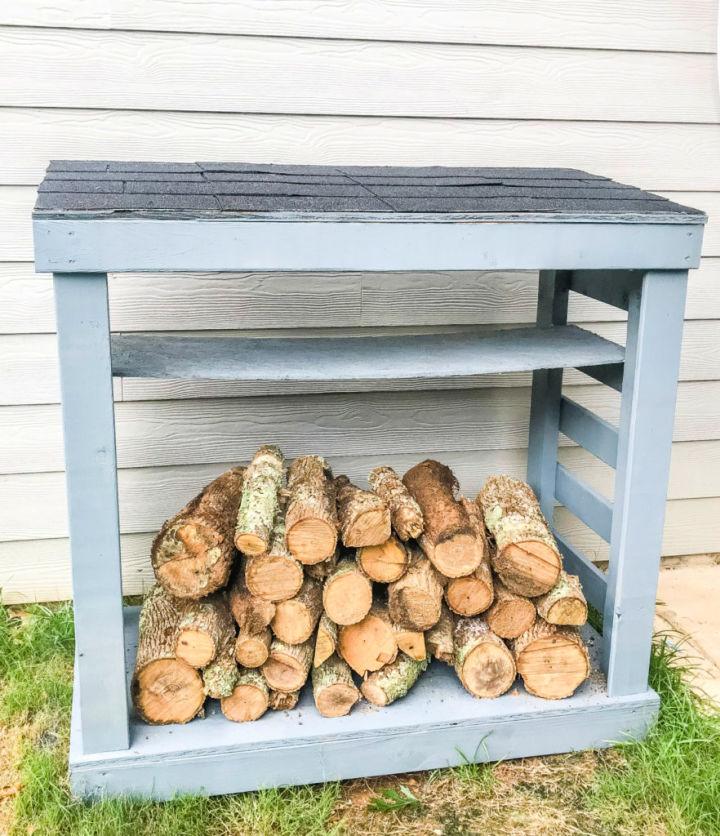 DIY Firewood Rack with Roof