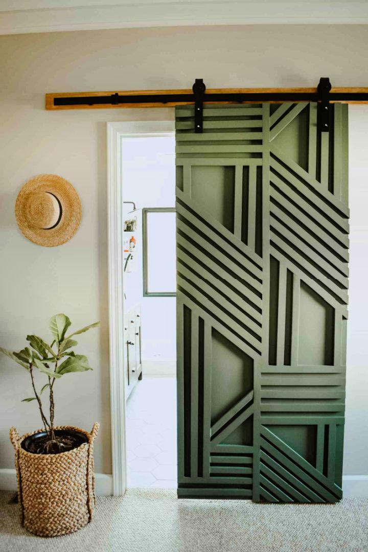 DIY Geometric Barn Door