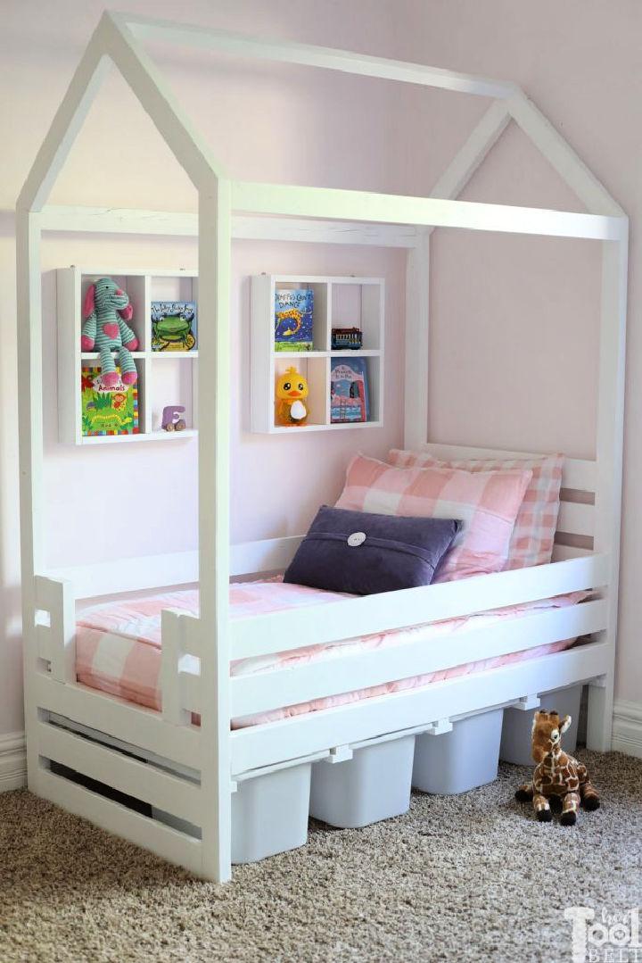 DIY House Frame Toddler Bed