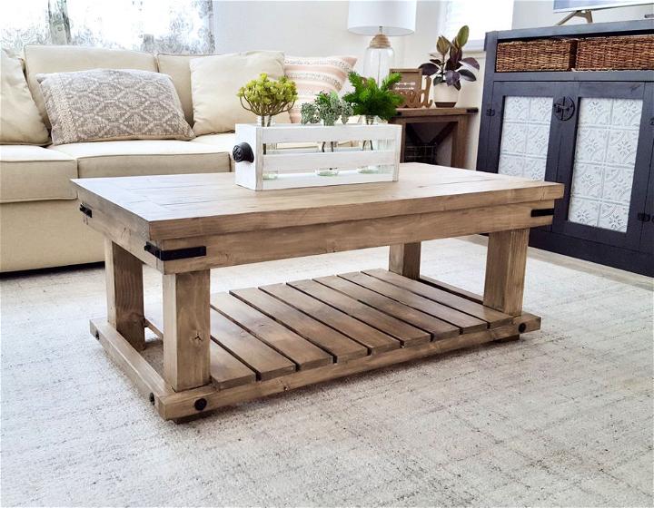 DIY Industrial Style Coffee Table