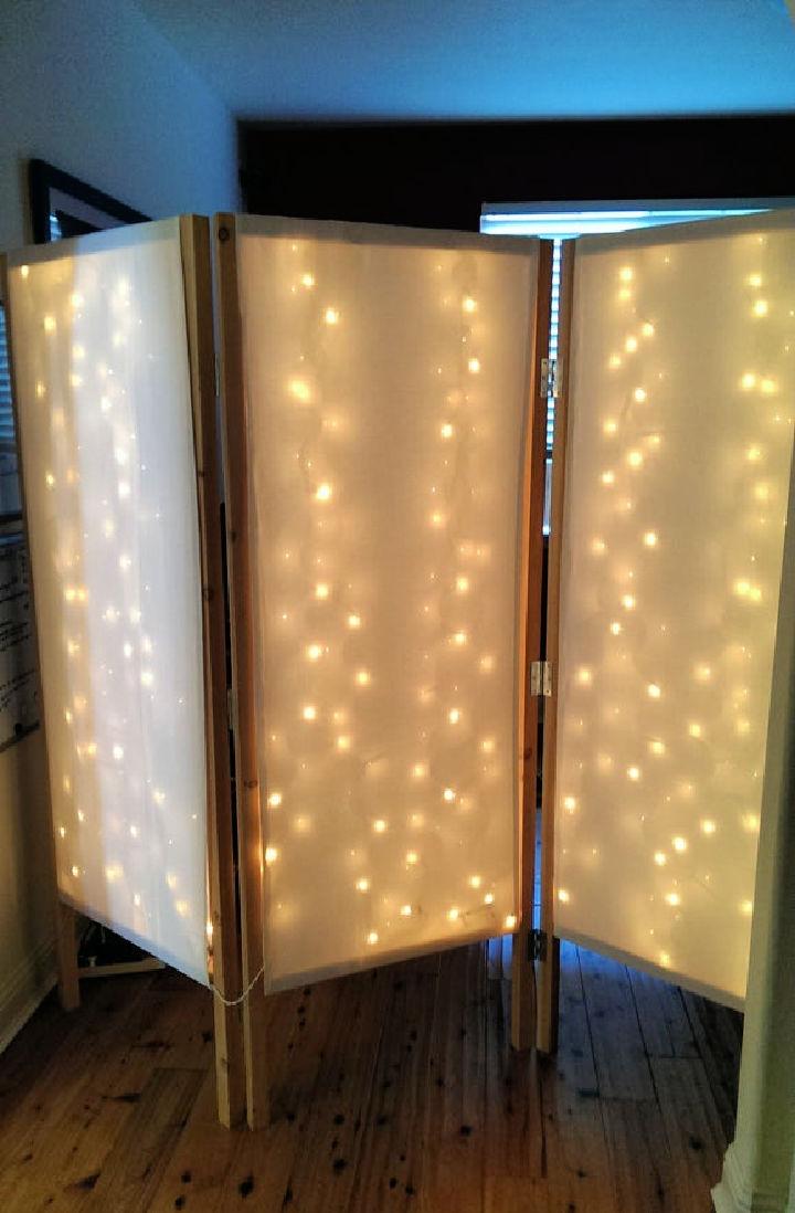 DIY Lighted Room Divider