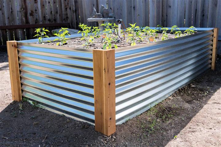 DIY Metal Raised Flower Bed