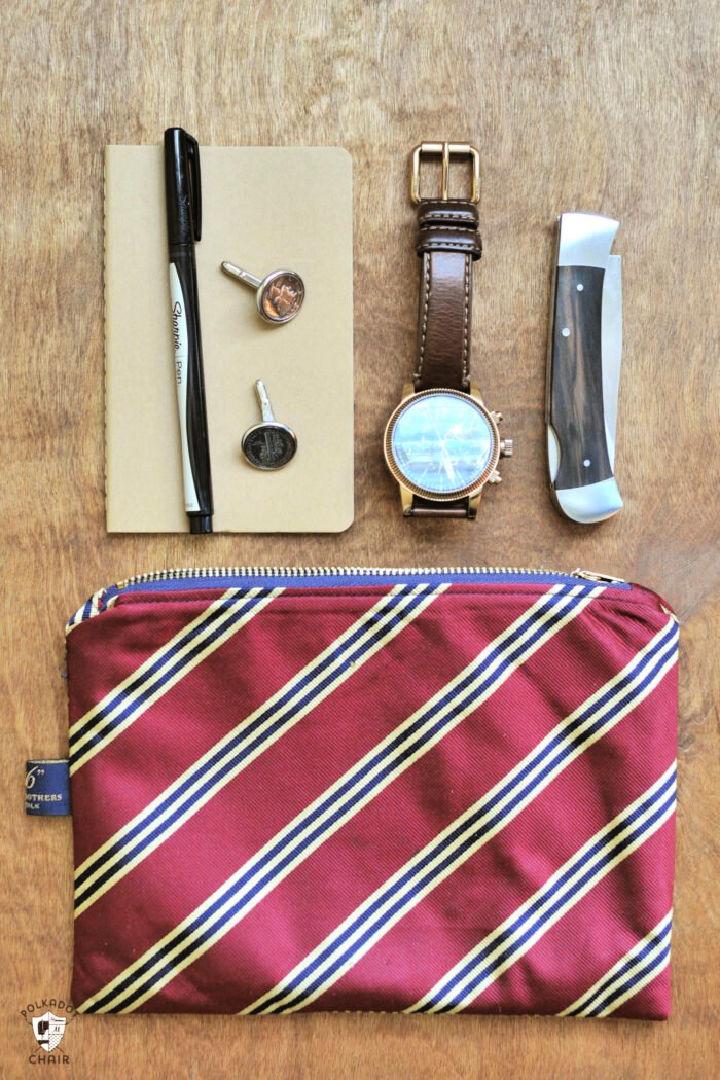 DIY Necktie Zip Pouches