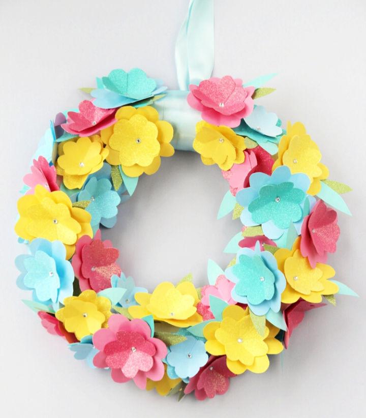 DIY Paper Flower Wreath