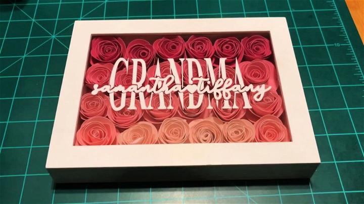 DIY Shadow Box Frame Mothers Day Gift