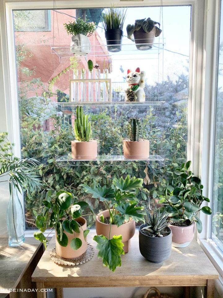 DIY Window Plant Shelves