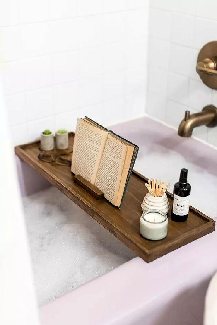 DIY Wood Bath Tray