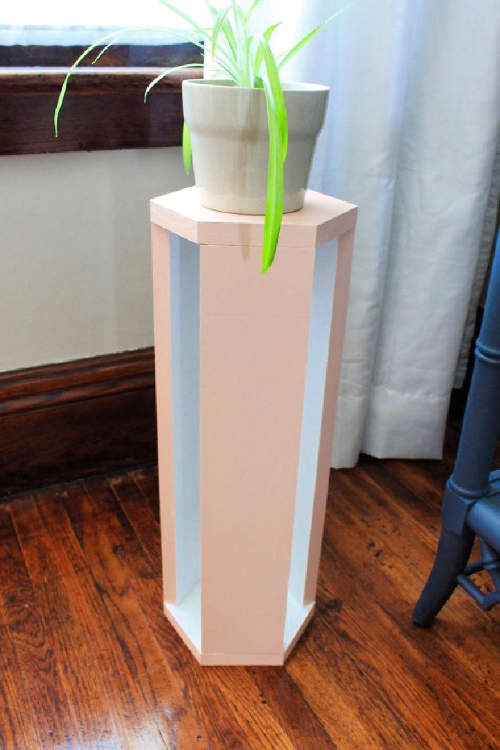 DIY Wood Plant Pedestal Stand