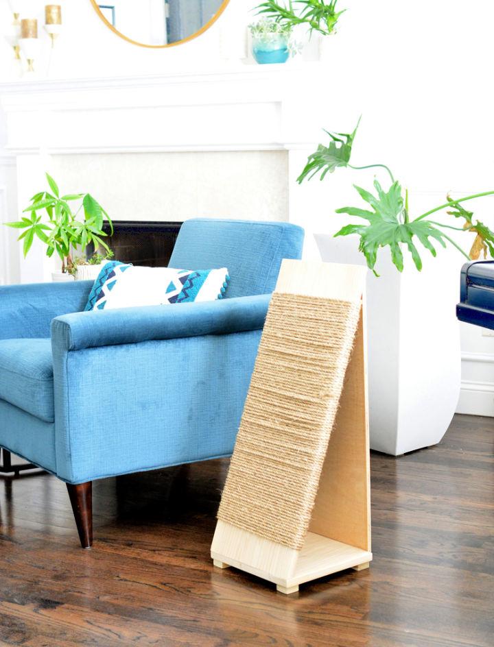 DIY Wood Sisal Cat Scratcher