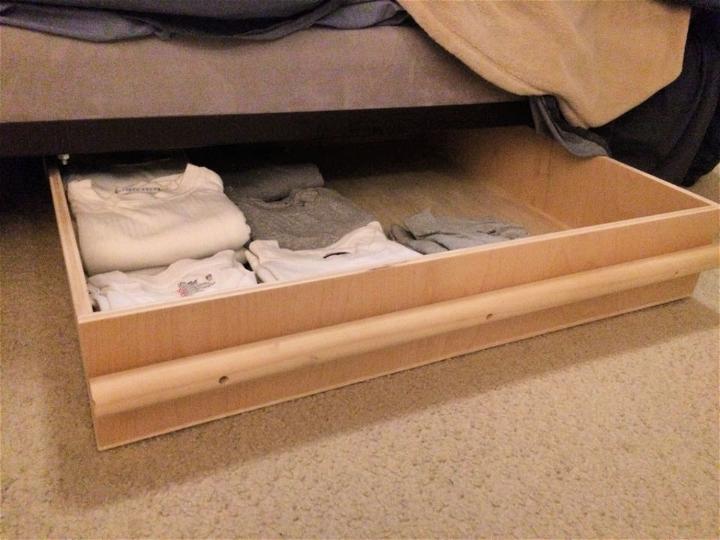 DIY Wooden Under Bed Storage